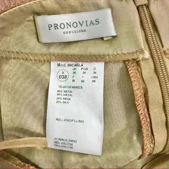 Pronovias Barcelona Black & Rose Gold Beaded Vintage Two Piece Shirt & Skirt Set - Picture 15 of 15